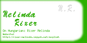 melinda rixer business card